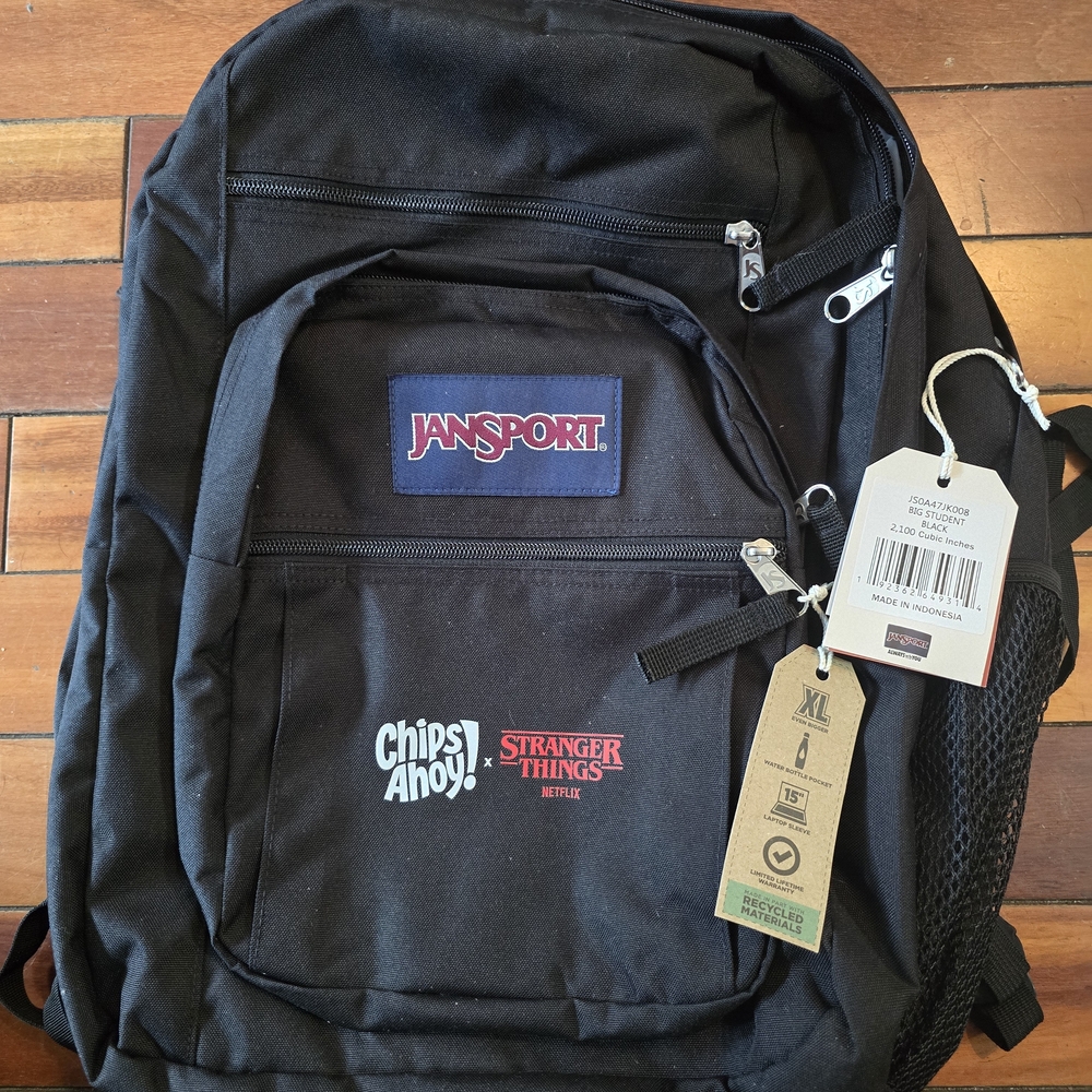 JanSport Black Stranger Things Backpack